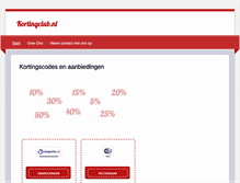 Tablet Screenshot of kortingclub.nl